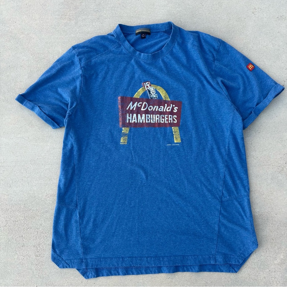 Apparel Collection First Edition 15 cents Hamburgers Blue McDonald's Graphic Tee